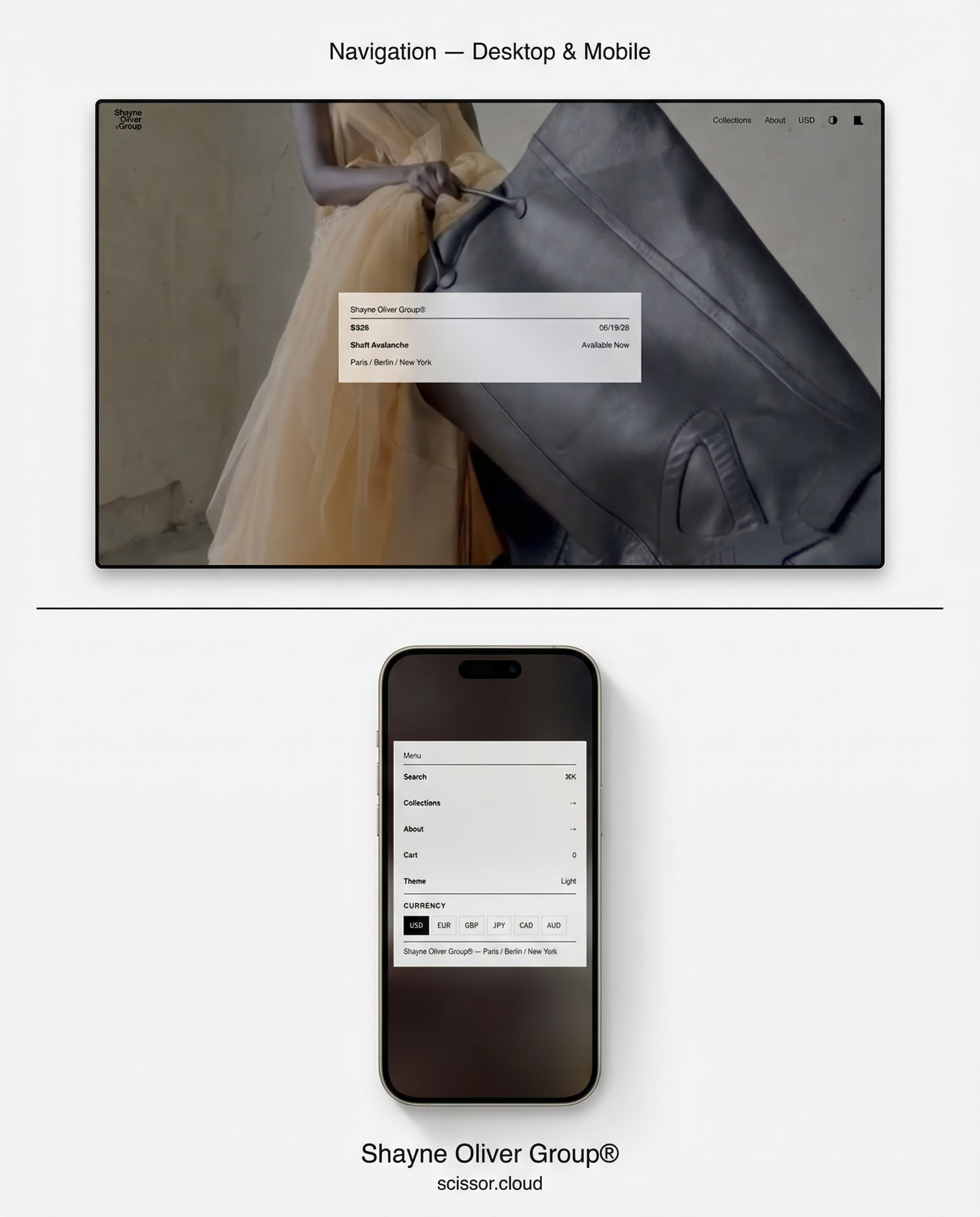 Shayne Oliver Group — Navigation